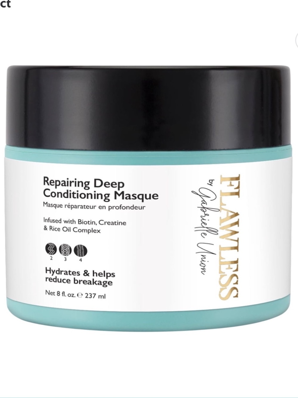 Flawless by Gabrielle Union Repairing Deep Conditioning Masque 8oz BRAND NEW